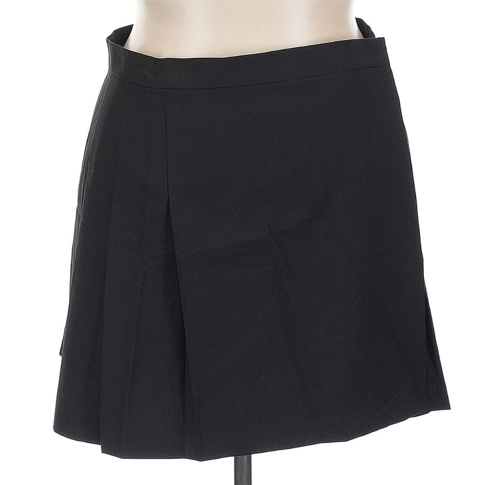 ASOS Design Black A-Line Pleated Skirt 14